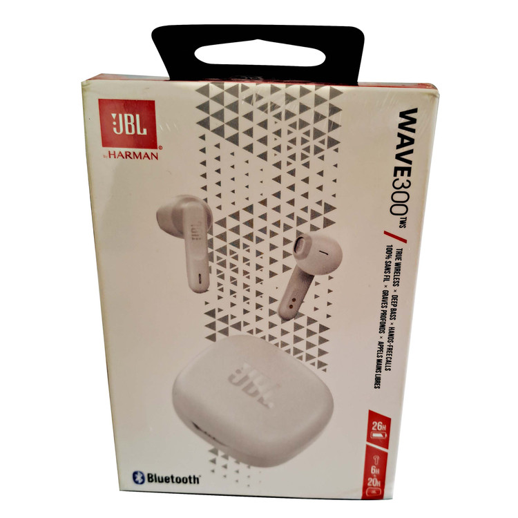 ایرپاد بلوتوثی برند JBL مدل WAVE 300 | دارای نویز کنسلینگ | ضد تعریق و باران | سازگار با ایفون و اندروید