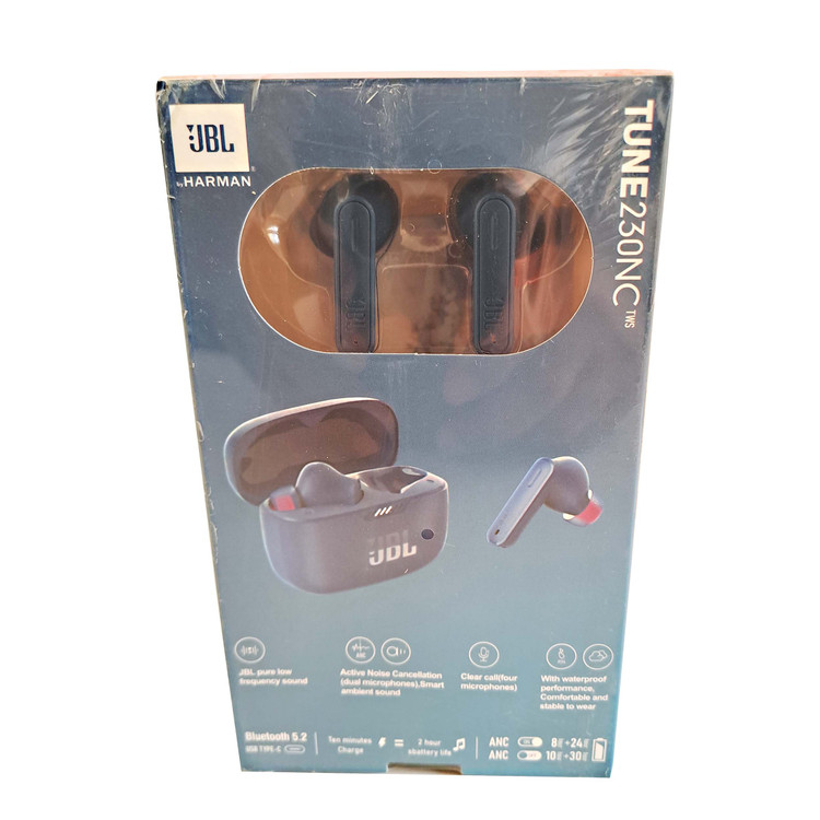 ایرپاد بلوتوثی برند JBL مدل TUNE 230NC | دارای نویز کنسلینگ | ضد تعریق و باران | سازگار با ایفون و اندروید