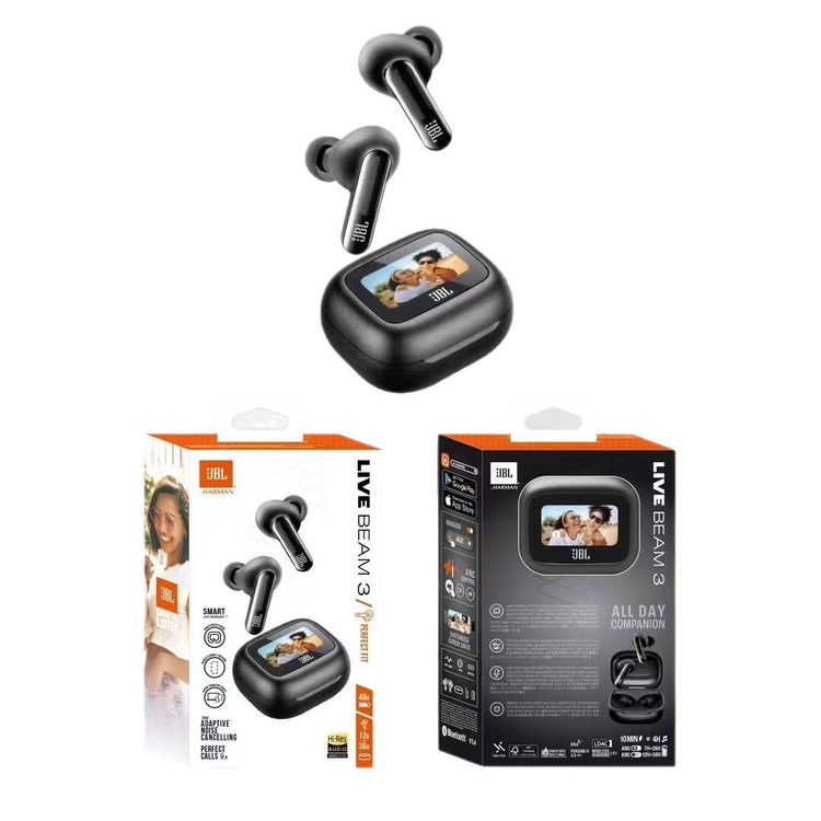 ایرپاد بلوتوثی برند JBL مدل LIVE BEAM3 | دارای نویز کنسلینگ| ضد تعریق و باران| سازگار با ایفون و اندروید